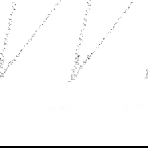 Say It With Dainty CZ Block Initial Necklace - Sterling Silver
