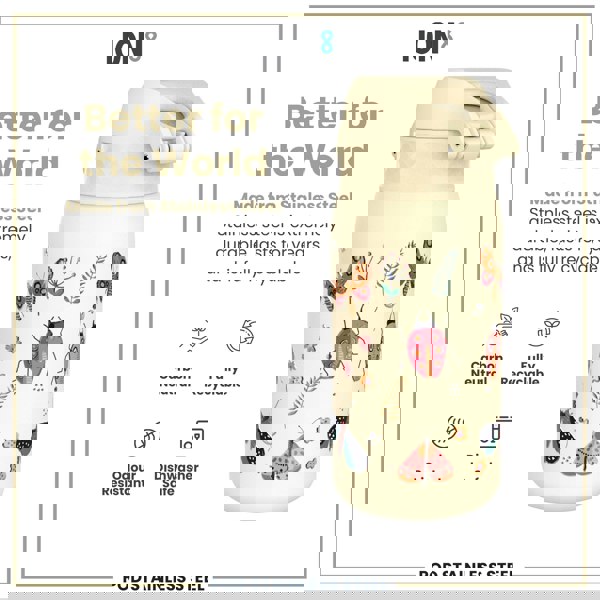 ION8 Leak Proof Kids Water Bottle, Stainless Steel, Bugs Life, 400ml (13oz)