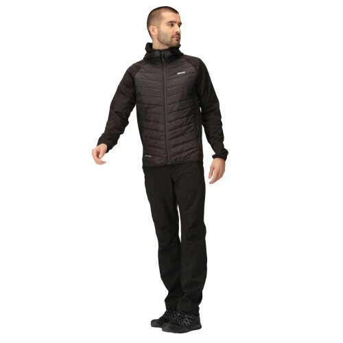 Regatta Men's Andreson VIII Hybrid Jacket - Black - S - Black - 90% Polyester/10% Elastane