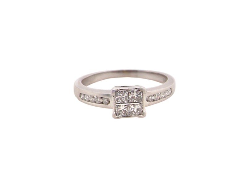 Vintage Tom A white gold princess cut diamond ring