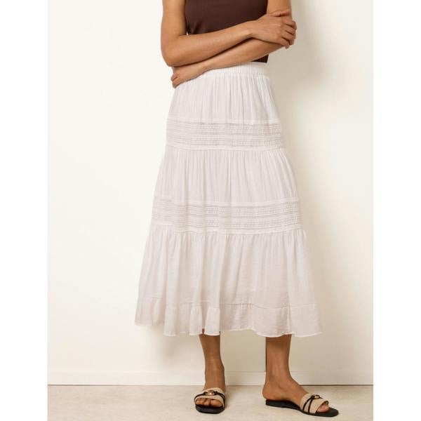 Blue Vanilla Tiered Maxi Skirt