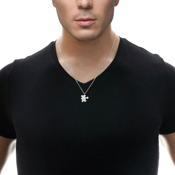 Christopher James of London Sterling Silver Personalised Puzzle Pieces Necklaces