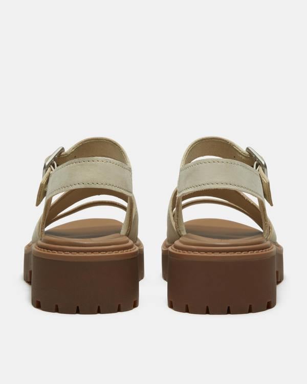 Timberland Stone Street Backstrap Nubuck Womens Sandals - Light Beige | CHO | Designer Womens Flat Sandals