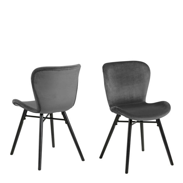Furniture To Go Batilda Dining Chair in Dark Grey Set of 2