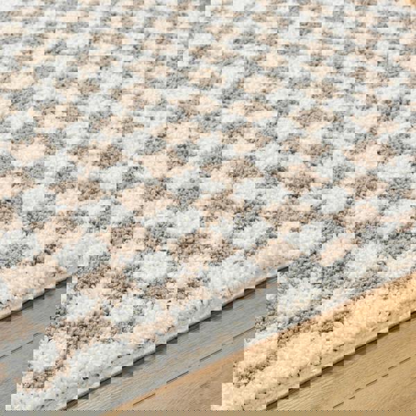 Livabliss Birmingham-Modern Black Grey Brown Checkered Soft Plush Pile Rug