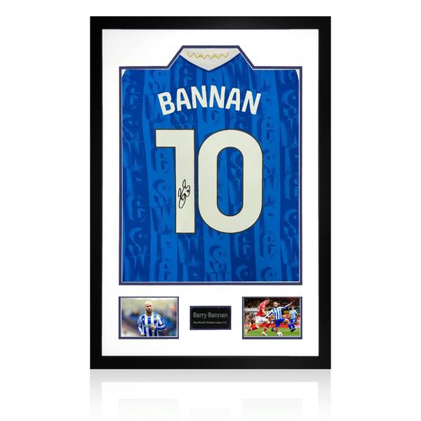Barry Bannan Signed Sheffield Wednesday 25/26 Shirt Premium Frame w/ Fan Style Numbers