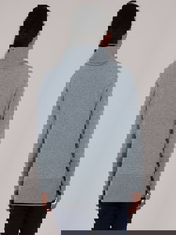 PennyPlain Rib Hem Cowl Tunic - Glacier