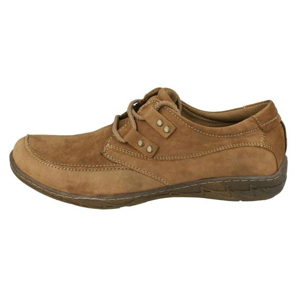 Maverick Mens Maverick Flat Lace Up Shoe With Metal Trim Detail