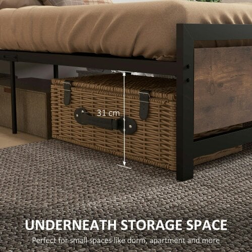 Wyld Haus Lemisa 3FT Single Metal Bed Frame with Headboard and Footboard