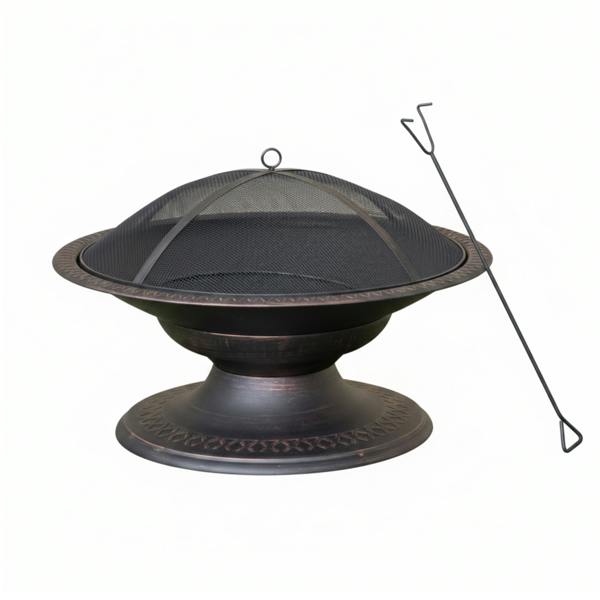 Samuel Alexander 50cm Bronze Effect Steel Toscana Outdoor Garden Fire Pit