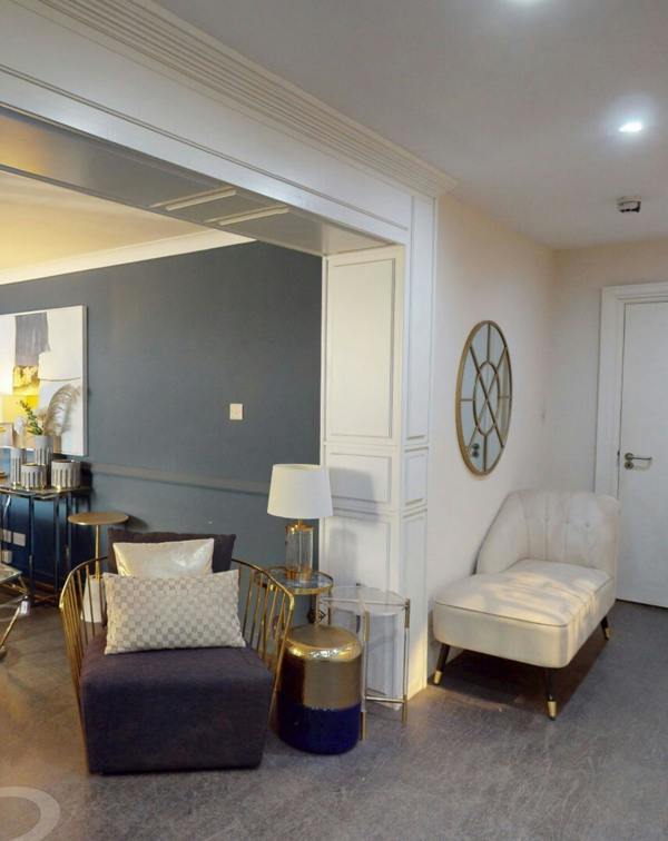 Descartes Gold Finish Round Wall Mirror
