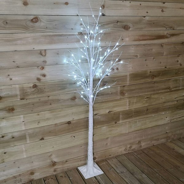 Samuel Alexander 1.8m (6ft) Indoor Outdoor Christmas Lit Birch Tree with 80 Ice White LEDs