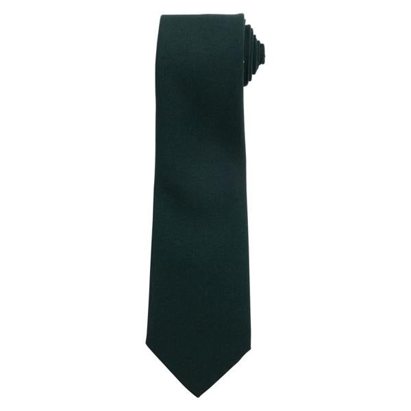 Premier Plain Polyester Tie - Bottle Green