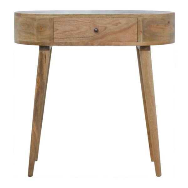 Wyld Haus Pisa Scandi  Natural Mango Wooden 1 Drawer Console Table
