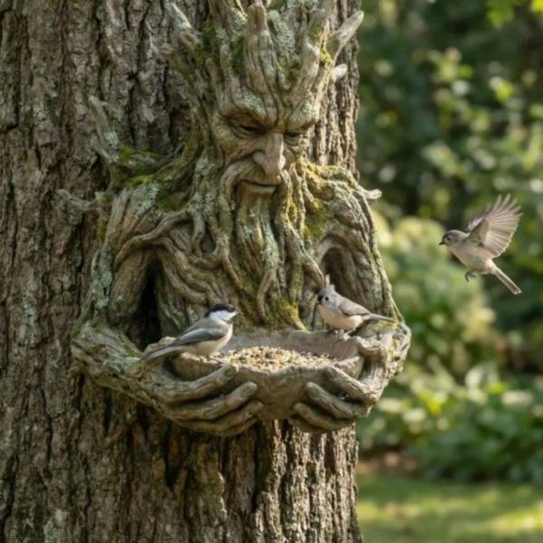 Leaper Creative Tree Spirit Outdoor Bird Feeder