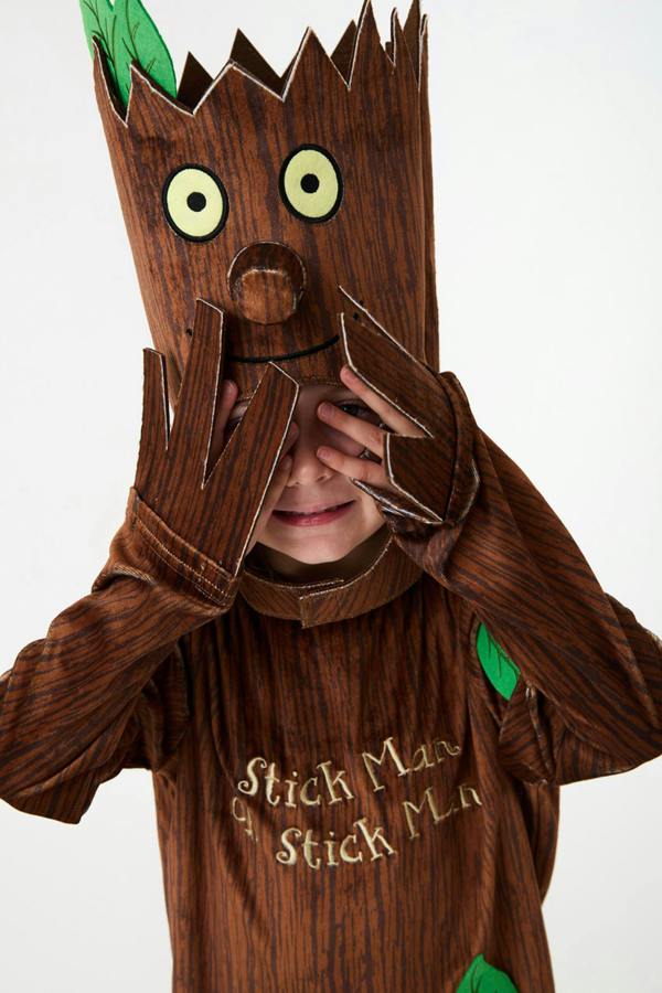 Vanilla Underground Gruffalo & Friends Unisex Kids Brown Stickman 3D Headpiece 2 Piece Costume