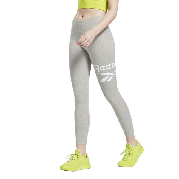 Reebok Womens/Ladies Slim Leggings - Medium Grey/White - 