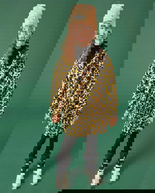 Roarsome Kids Dash The Leopard Raincoat in Yellow