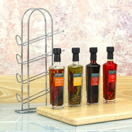 Flavoured Oil and Balsamic Gift Set in Rack