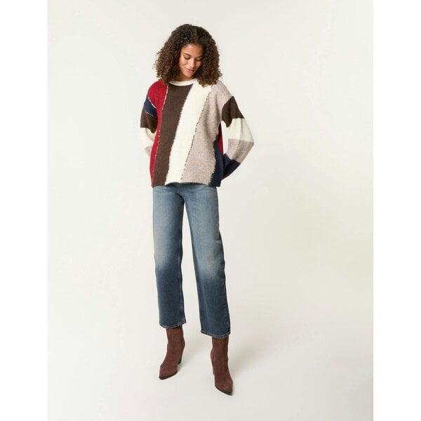 Blue Vanilla Stripe Sequin Detail Jumper