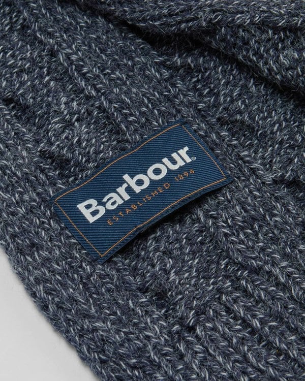 Barbour Jesmond Beanie & Scarf Gift Set - Navy Blue