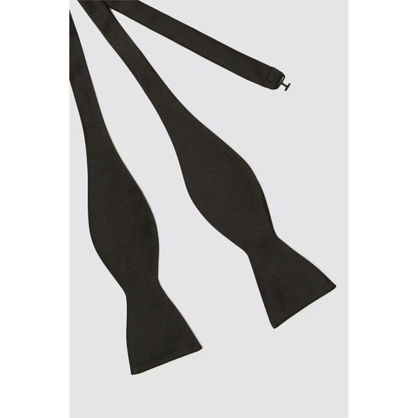 Limehaus Black Satin Self Bow Tie