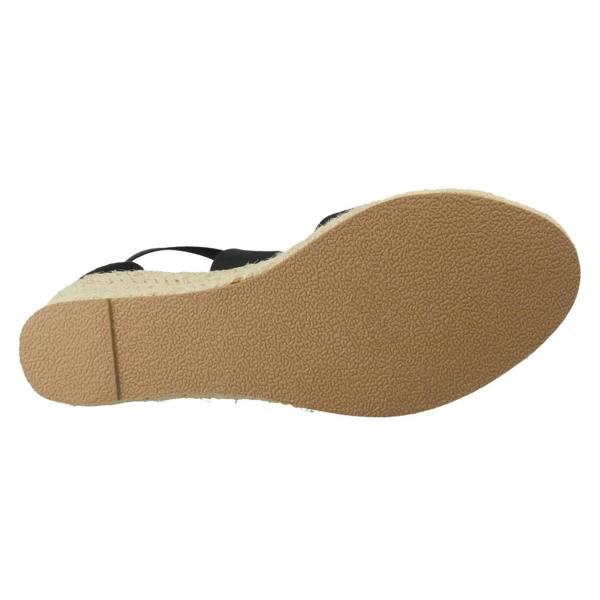 Savannah Ladies Savannah Elasticated Strap Wide Fit Wedge Heel Sandals F2308