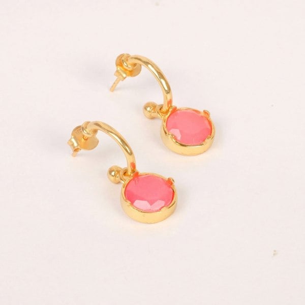 Lila Rasa Blushing Pink Crystal Hoop Earrings