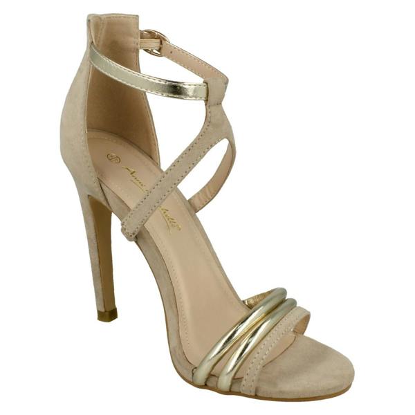 Anne Michelle Ladies Anne Michelle High Heel Strappy Mule Sandals