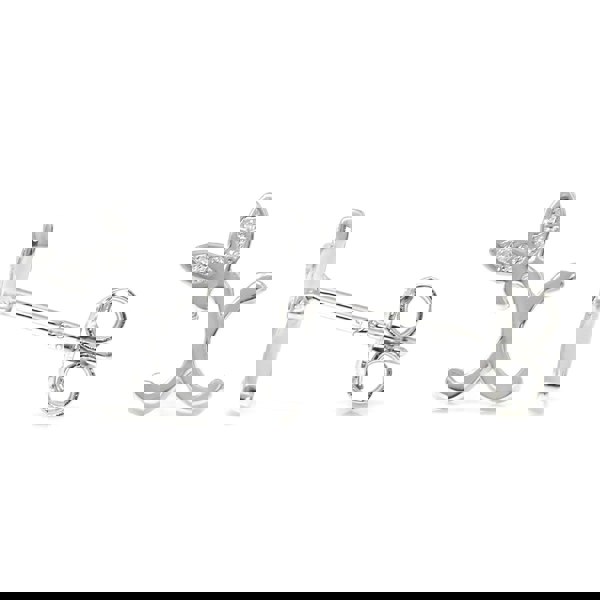 Say It With Winged Initial Earrings - Sterling Silver