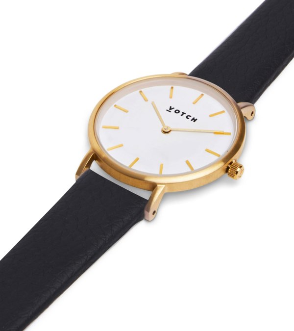 Votch Gold & Black Watch | Petite