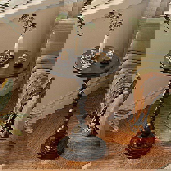 Xanthe Small Round Side Table, Black or White-Weilai Concept-Weilai Concept