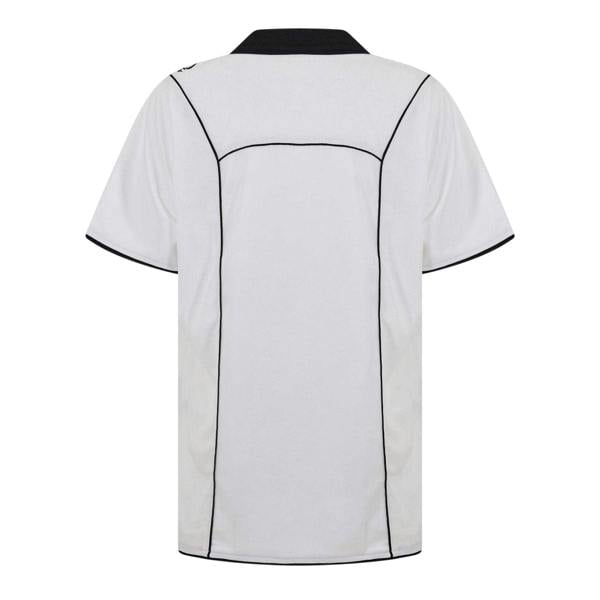 Puma Mens Plain Contrast Piping Athletic Rugby Shirt - White - 
