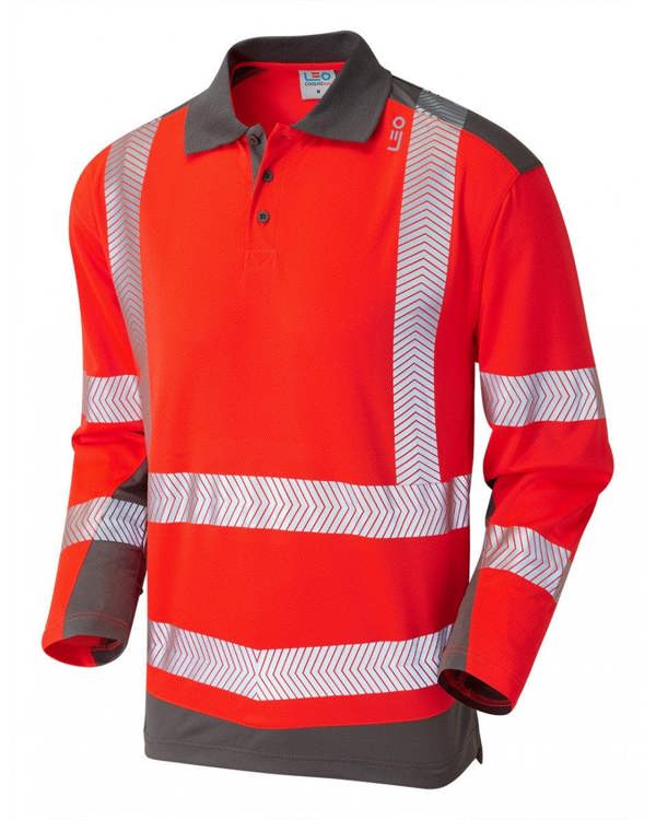 Wringcliff Dual Colour Long Sleeve Polo Shirt Leo Workwear