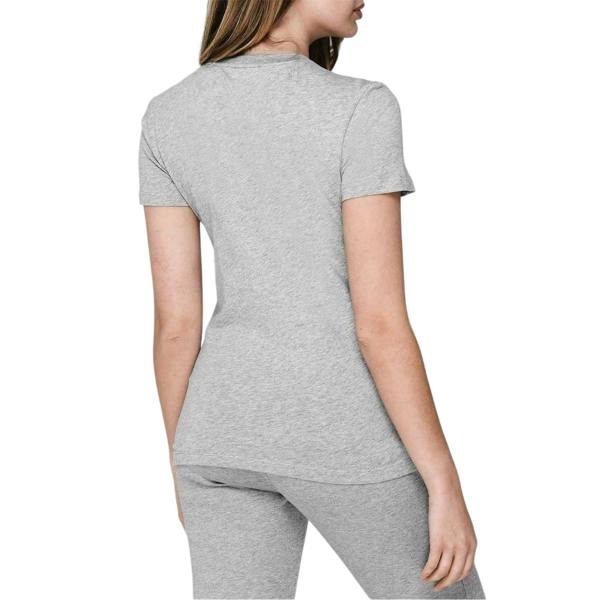 Tommy Hilfiger Womens/Ladies Embroidered Logo Cotton T-Shirt - Light Grey Heather - 
