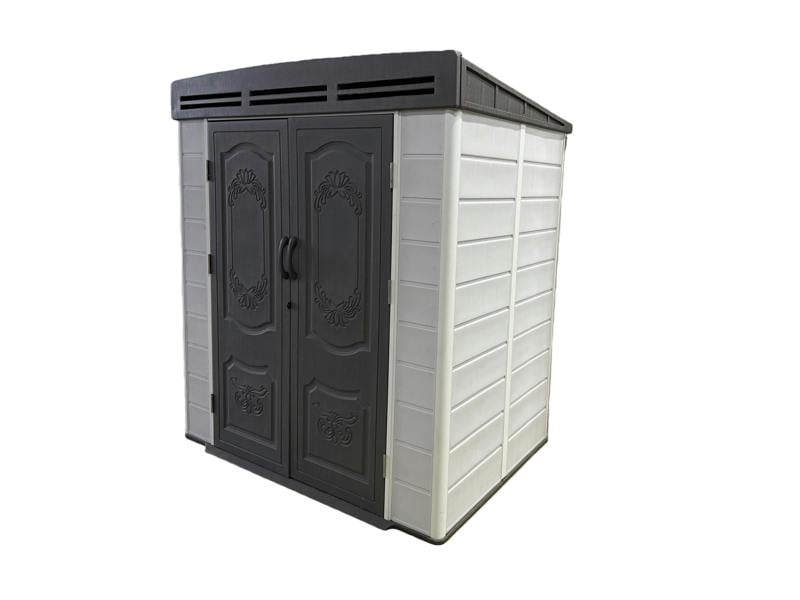6x4ft plastic shed with window and aluminium structured support - Madefor.Living
