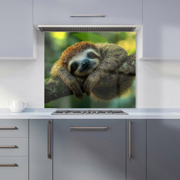 Warren Reed Sloth Glass Kitchen Splashback - 00039