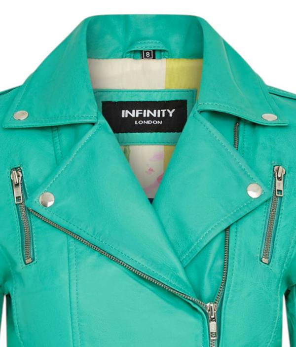 Infinity Leather Womens Leather Vintage Brando Biker Jacket-Orlando