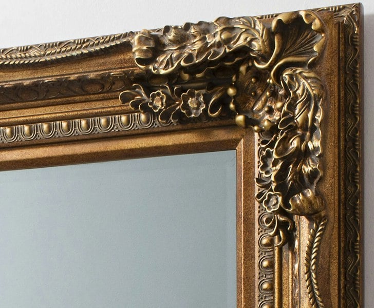 Exclusive Mirrors Cavill Ornate Wall Mirror Antique Gold – 118cm x 87cm