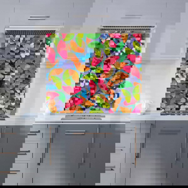 Warren Reed - Designer Rainbow Butterflies Kitchen Splashback