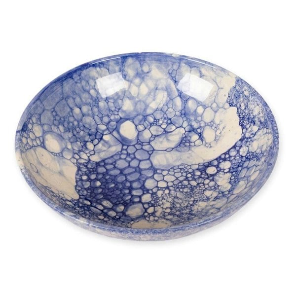 Burbujas Ceramic Large Blue Bowl (2)