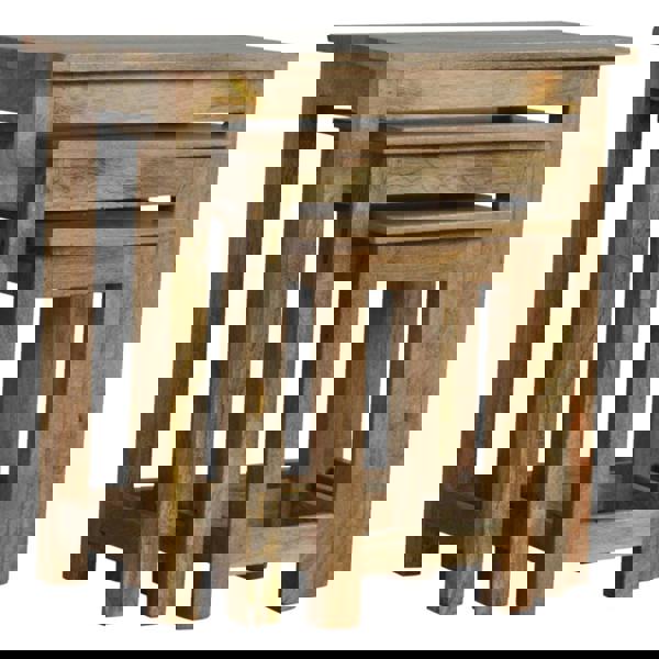 Artisan Furniture Country Solid Wood Stool Set of 3