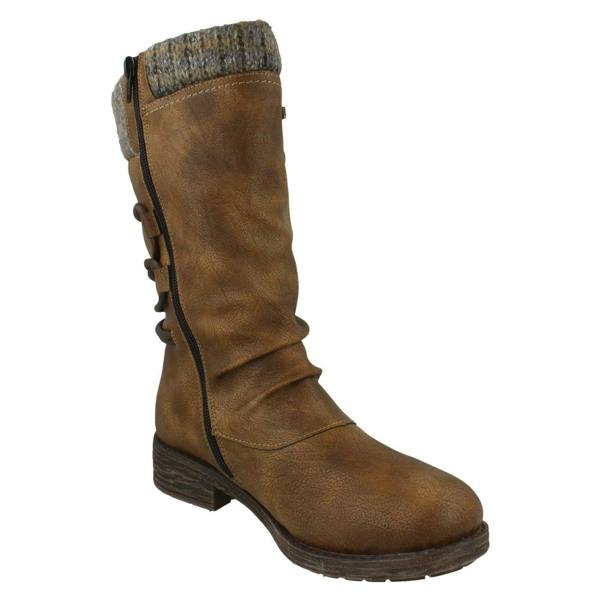 Remonte Ladies Remonte Calf High Lambswool Lined Casual Boots D8070