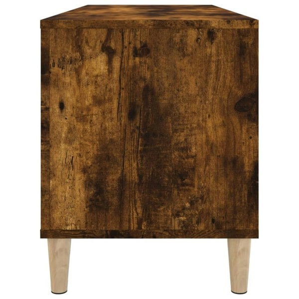 Berkfield Record Cabinet Smoked Oak 100x38x48 cm Engineered Wood
