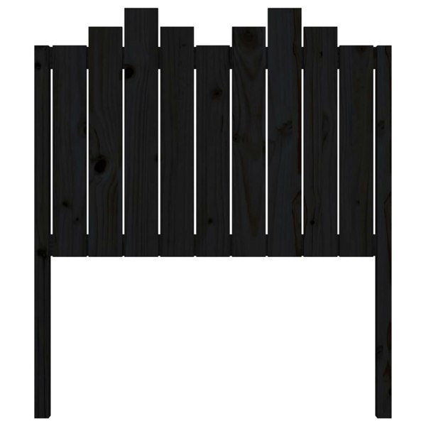 Berkfield Bed Headboard Black 96x4x110 cm Solid Wood Pine