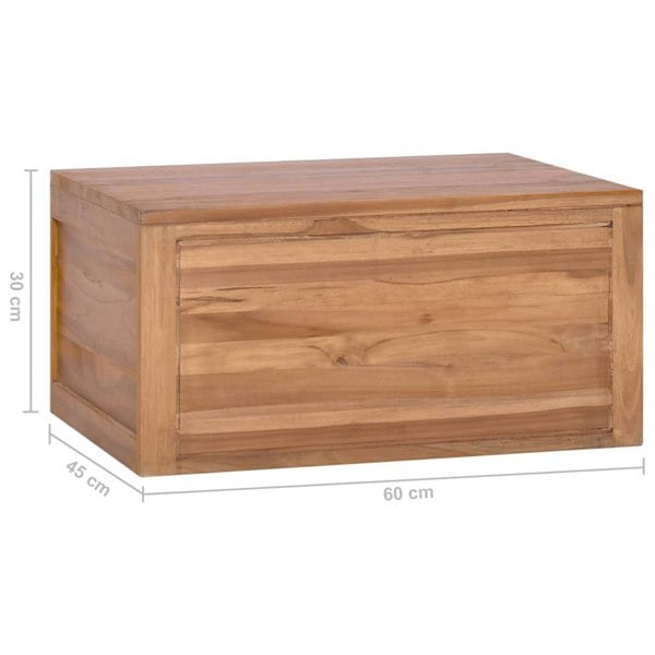 Berkfield Wall-mounted Bathroom Cabinet 60x45x30 cm Solid Teak Wood