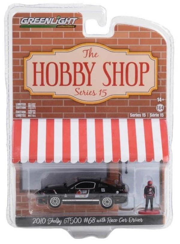 MCSlots 2010 Shelby GT500 No.68 Street Car with Figure 1:64 Greenlight 97150E