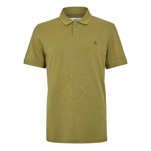 Original Penguin Mens Embroidered Logo Polo Shirt - Dusty Olive - 