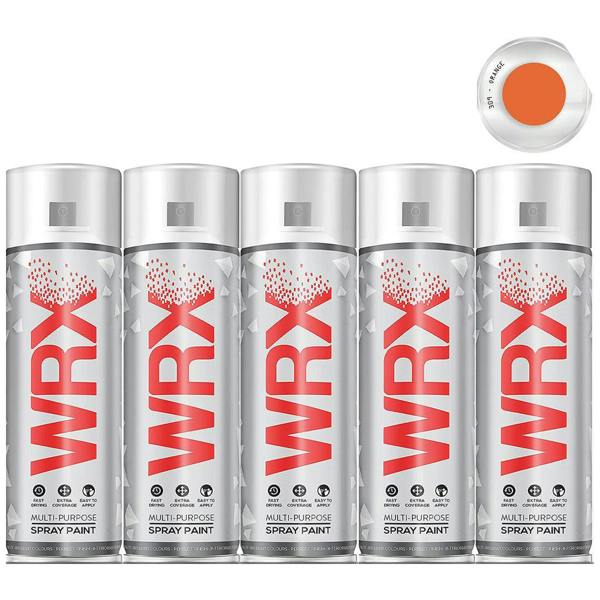 WRX 5X WRX Flat Orange Spray Paint 400ml