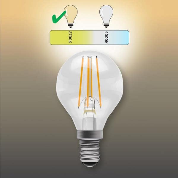 BELL Lighting E14 LED Filament Golf Ball 4.7W Energy Saving Light Bulb